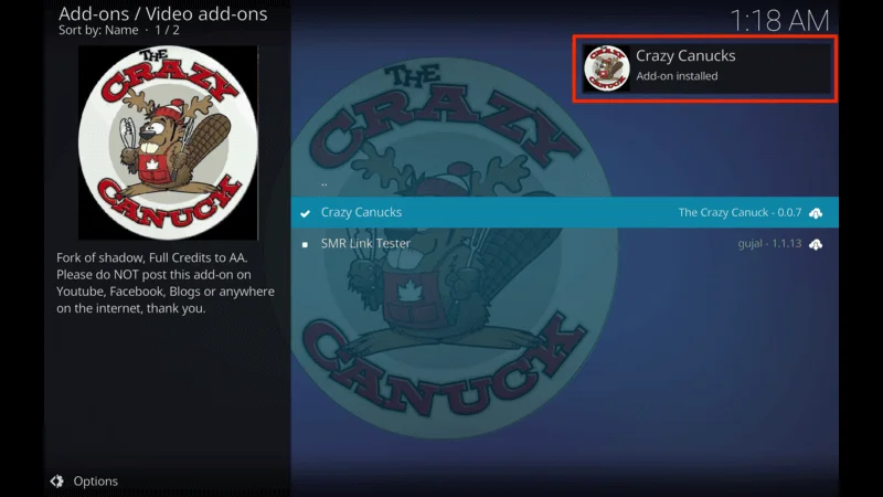 Working Crazy Canucks Addon